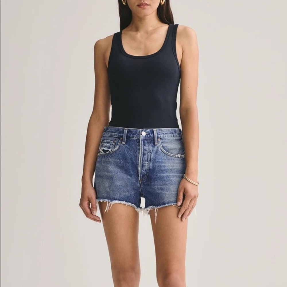 Agolde Parker Vintage Cut Off Short in Low Key Size 26